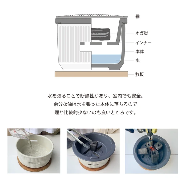 【日本製】SALIU TheChef 美濃燒炭燒陶瓷爐